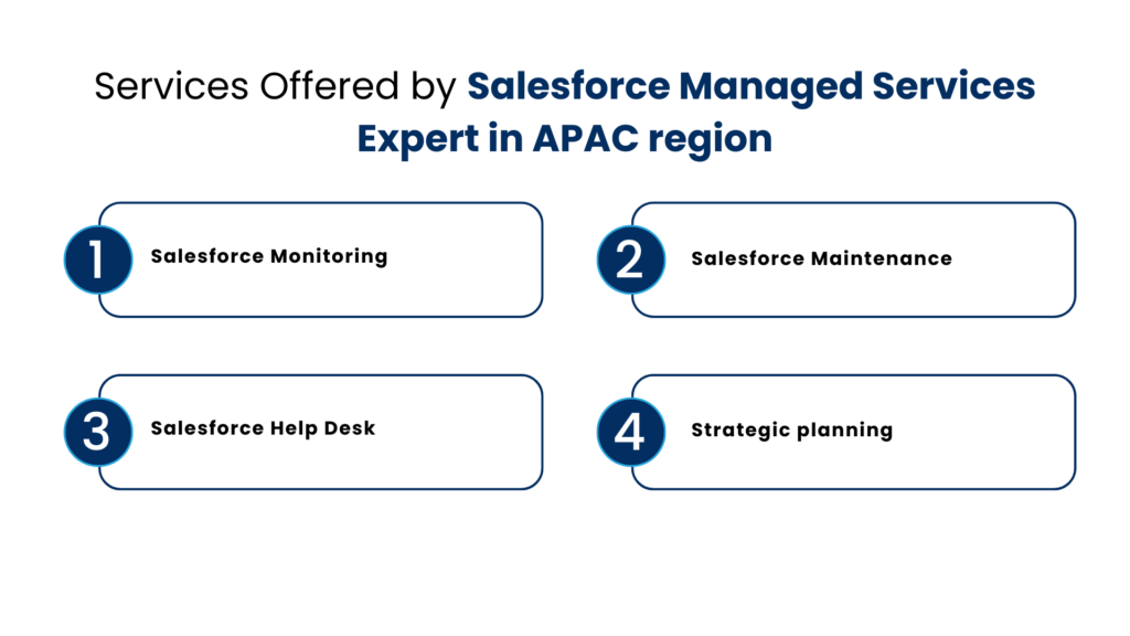 Services Offered by Salesforce Managed Services Expert in APAC region - Manras Technologies